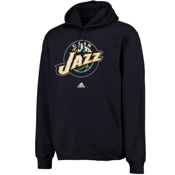  Men Utah Jazz Logo Pullover Hoodie Sweatshirt Navy->utah jazz->NBA Jersey